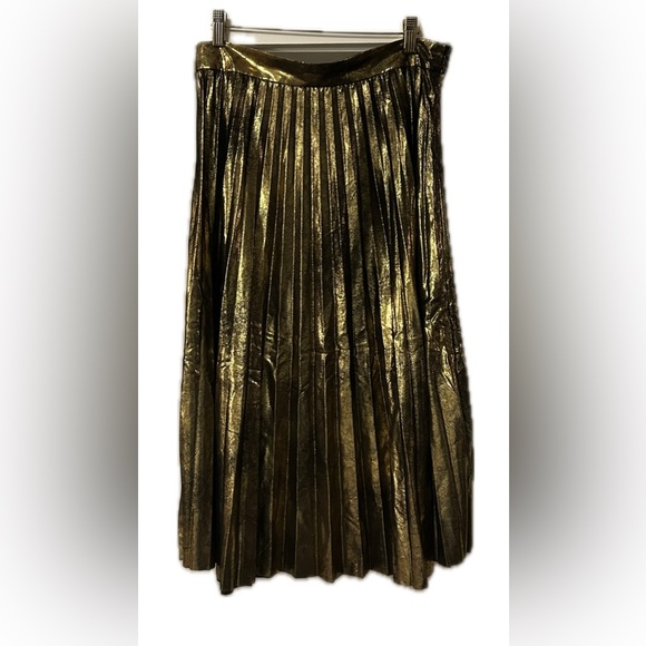 NWT Zara Woman Gold/Black Midi Skirt. - Picture 5 of 10